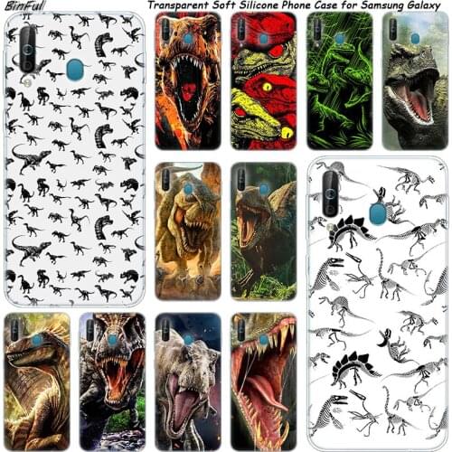 Hot Jurassic dinosaurs Silicone Phone Case For Samsung Galaxy A80 A70 A60 A50 A40 A40S A30 A20E A2CORE M40 Note 10 Plus 9 8 5