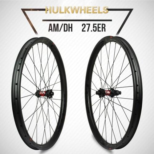 HULKWHEELS Swiss 240 Series 27.5er MTB Wheel 40mm*32mm Carbon Fiber Downhill DH Enduro Mountain Bike Wheelset Hookless Tubeless