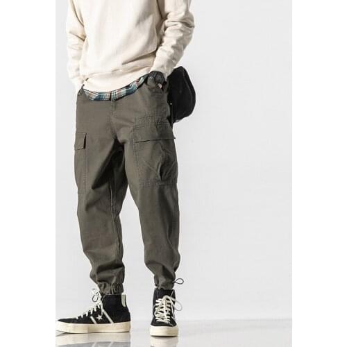 Large pocket overalls Mens slacks Small Feet Trousers Casual pants Cool cargo pants
