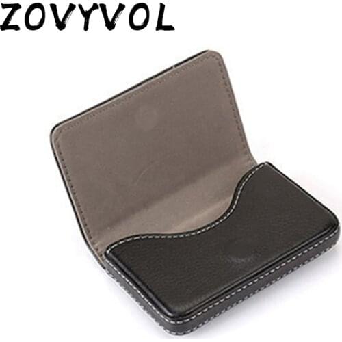 ZOVYVOL Women Men Credit Card Holder PU Leather Wallets Bus Bank Business ID Card Bag Case Fashion Organizer Coin