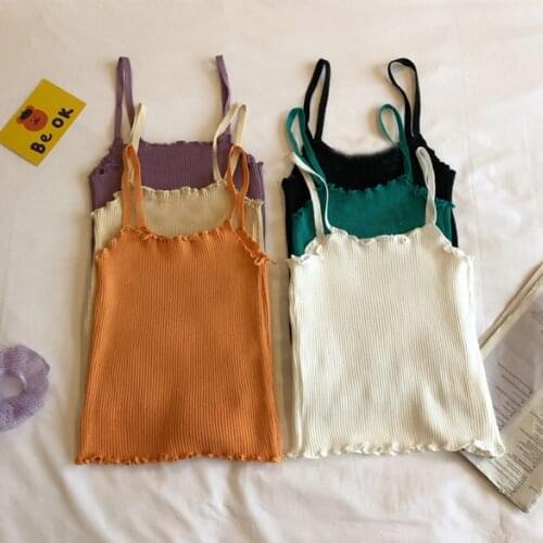 Summer Boys And Girls Children 12y 14y Tank Tops Teens Underwear Clothes Knitted Vest Camis Sexy Solid Bottoming Shirt