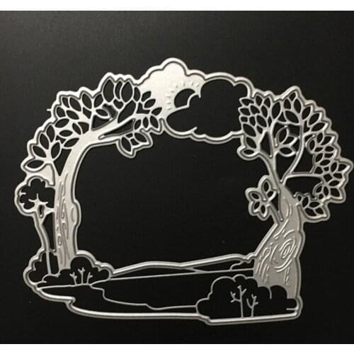 SCD041 Big Tree Fram Metal Cutting Dies For Scrapbooking Stencils DIY Album Cards Decoration Embossing Folder Die Cutter Tools