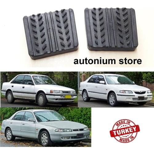 1 Pair Brake and Clutch Pedal Pad Cover Best Quality Rubber for Mazda 626 GD GE GF - Telstar