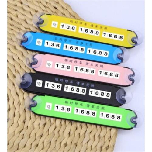 Onever Car Temporary Parking Plate Card With Sucker Telephone Phone Number Plate Stop Sign