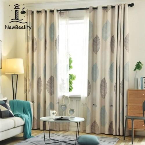 Simple Modern Nordic Shading Curtains for Living Room Bedroom Childrens Thickened Maple Window Curtain Blackout Customization