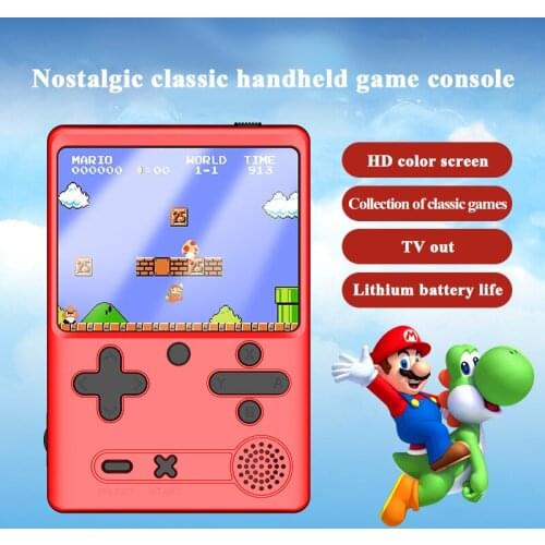 Retro Portable Mini Handheld Video Game Console 8-Bit 3.0 Inch Color LCD Kids AV Game Player Built-in 500 Game Fit Double Player