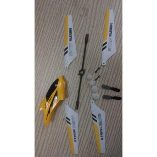 Syma S107G Spare Pack 4pcs Blades+canopy+gear set+buckles+Tail blades+Metal Alloy Yellow Free Track Shipping