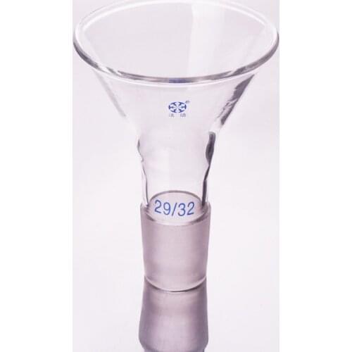 Triangle funnel,D. 50mm/75mm/90mm/100mm/120mm/150mm/180mm/210mm/240mm/300mm,Triangle feeding funnel,Thick-walled,joint 29/32