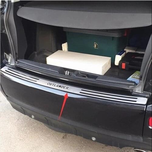 For Mitsubishi Outlander 2006 2007 2008 2009 2010 2011 2012 2013 2014 2015 Stainless Steel Rear Bumper Protector Sill cover Trim