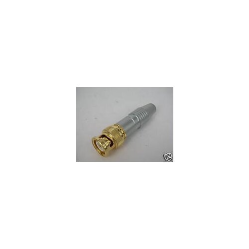 Gold Anodized Solderless BNC Male Connector Plug BMC 50