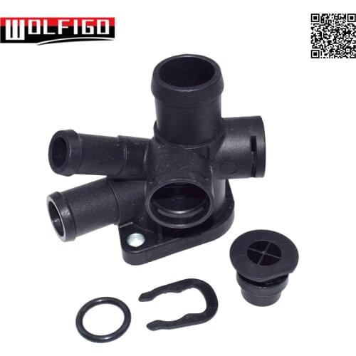 037 121 144 J For VW Cabrio Golf Passat 2.0L Water Coolant Hose Flange Coupler Neck 11954009, 12054006, 037121144J, 357198140