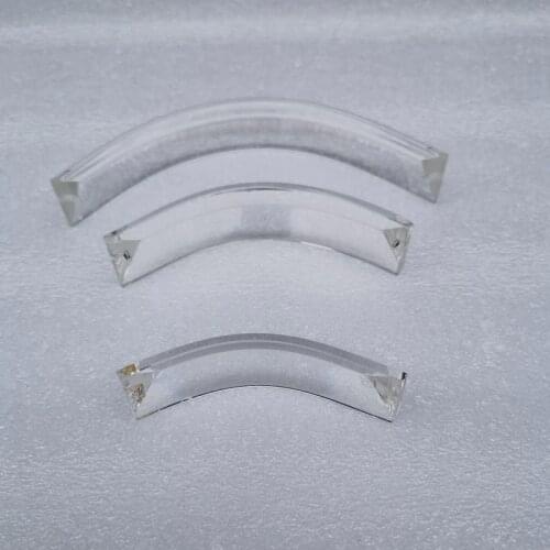 10pcs/lot bent triangle crystal bar arc curved glass strip chandelier crystal with 1 or 2 holes ceiling pendant lamp Accessories