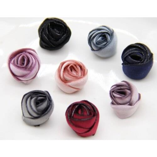 10pcs Rose Flower Accessories Burnt Edge Lace Brooch Hairpin Jewelry Accessories Fabric Accessories Diy
