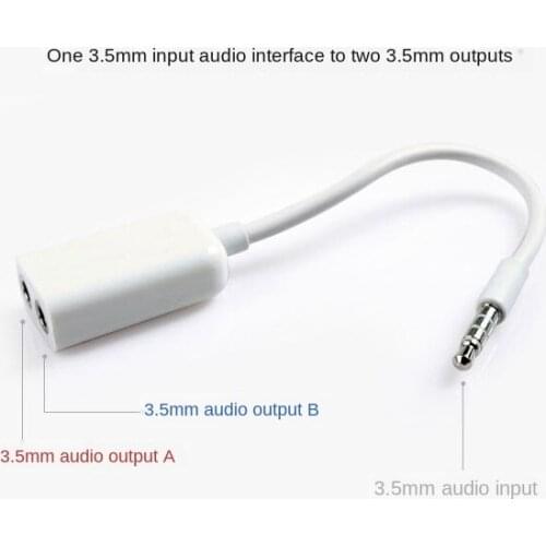 3.5MM Revolution 2 Female 3 Laps 4 Sections One Minute Two Wire To Microphone Headset 2 In 1 Transfer Wiring