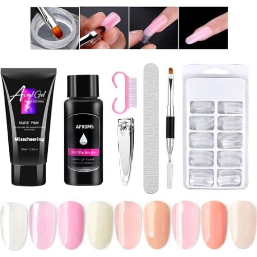 30ML Poly Nail Gel UV Nail Gel Builder Nail Gel Acrylic Gel Crystal Nail Extension Acrylic Nail Gel Polish Professional Nail Gel