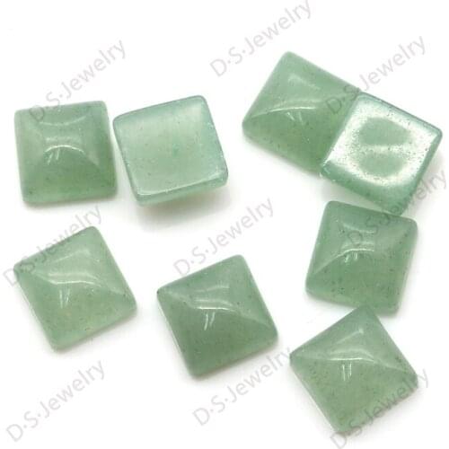 6x6mm Square Light Green Aventurine Stones Beads For Bracelet Necklace Jewerly Making Design