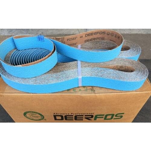 New 3pcs 2100*50mm Zircon corundum Abrasive Sanding Belt on Metal belt grinder PZ533 for Stainless steel 40# 60# 80