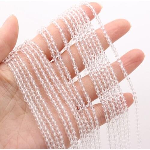 Natural Stone Beads White Spinels Round Small Loose Stone Beads for Jewelry Making Bracelet Necklace Gift Size 3mm Wholesale