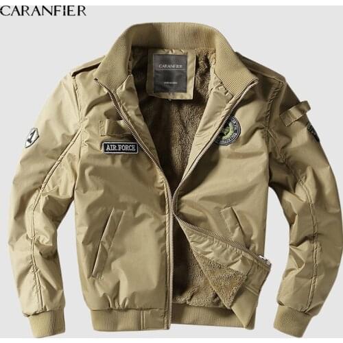 CARANFIER 2019 Killer Streetwear Air Force Flight Jacket Men Outwear Hip Hop Ribbon Bomber Jacket Male Cool Coats Size XS-3XL