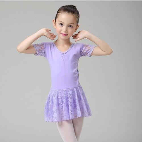 Childrens Dance Costumes Girls Lace Latin Dance Siamese Exercise Suit Chinese Dance Form Ballet Skirt Stage Costume