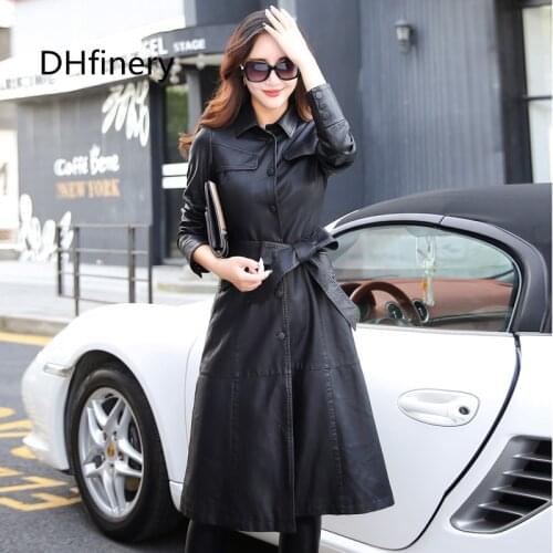 Женские кожаные куртки DHfinery China At AliExpress