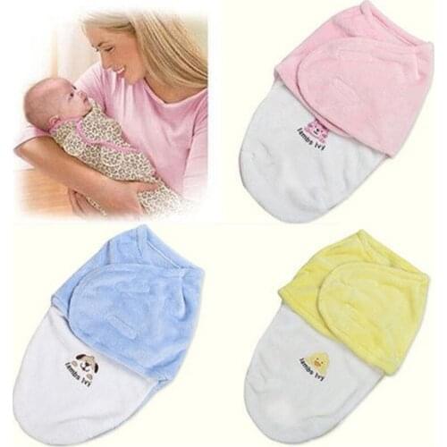 Newborn Kids Baby Warm Cotton Swaddling Blanket Sleeping Bags Swaddles Warp Cotton Warm Cartoon Sleeping Bags
