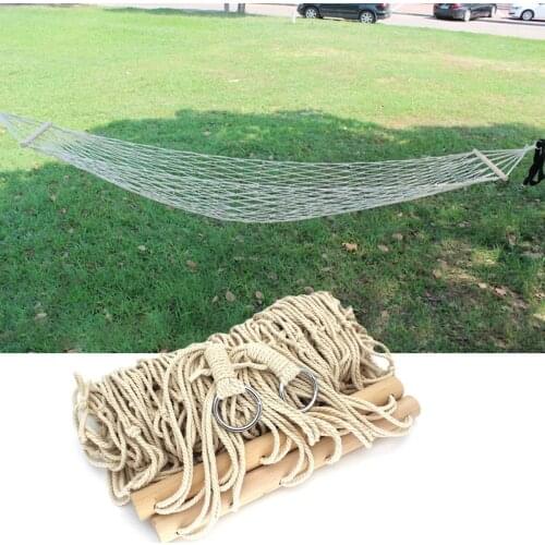 Cotton Rope Hammock Outdoor Indoor Hammock Traditional Cotton Rope Hammocks With Storage Bag Dropshipping
