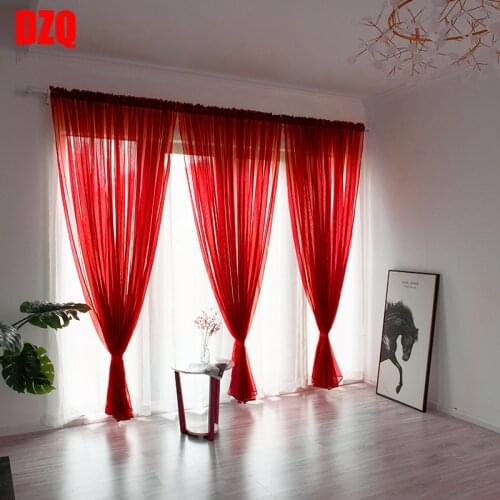 Hot Sale Morden White Tulle Curtains Simple European Style Curtains Solid Color Curtains Window Sheer Curtains