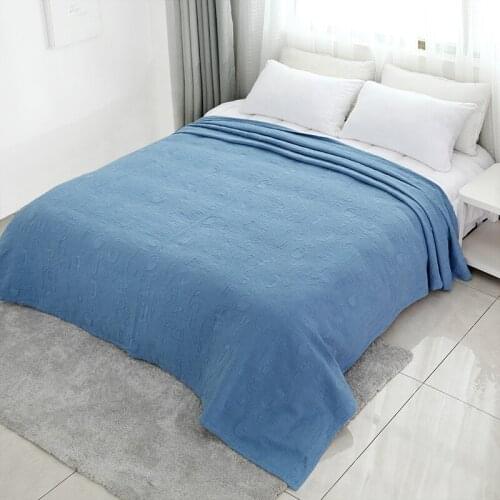 Cotton Gauze Towel Muslin Blanket Soft Throw Plaid For Adults On The/Bed/Sofa/Plane/Travel Bedspread