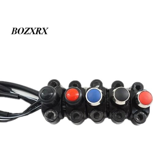 Motorcycle Horn Button Power Start Kill Switch Memontary Button Motorcross Handlebar Mount Switches Latching/Momentary action