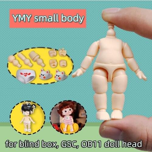 YMY Body Small Body Can Be Connected To BJD Doll Head GSC Blind Box Doll OB Joint Body Movable Doll Accessories Shoes Clothes