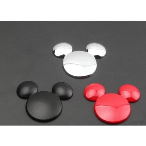 Disney Mickey Ears Metal Car Personality Car Stickers 3D Stereo Creative Car Logo Mickey Minnie Decorative Stickers
