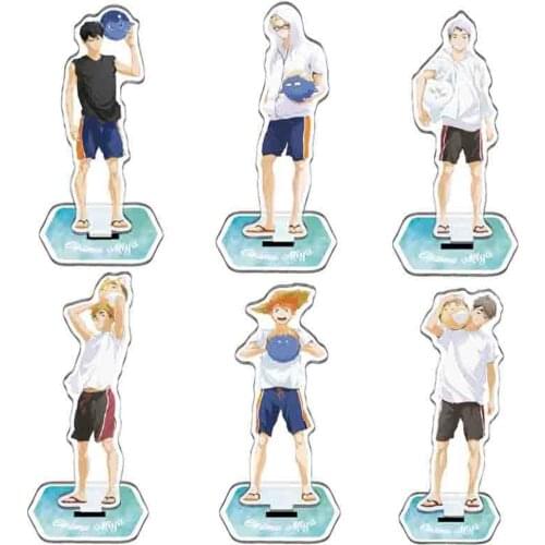 Cartoon Anime Haikyuu!! Acrylic Desk Stand Volleyball Junior Desktop Decor Stand Figure Model Figure Plate Holder Stand Gift
