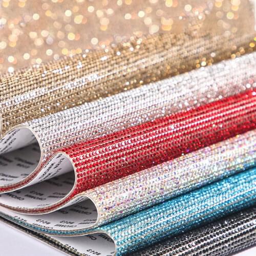 1Roll White AB Glass Rhinestone Sticker Hot Fix Rhinestones for DIY Shoes Clothing Car Decor Glue on Crystal Phone Case Applique