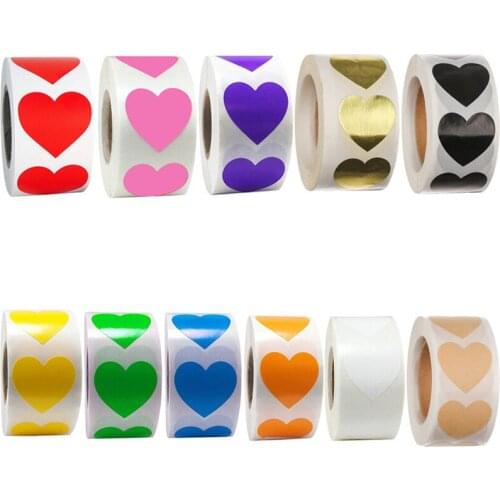Chroma Heart Labels Cute Stickers Color Code Dot Labels Stickers Custom Stickers Stationery personalized handmade with love