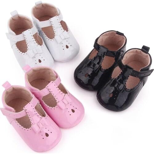 New Spring Summer Baby Shoes Soft Sole Infant PU First Walker Non-Slip Newborn Girls Princess Shoes