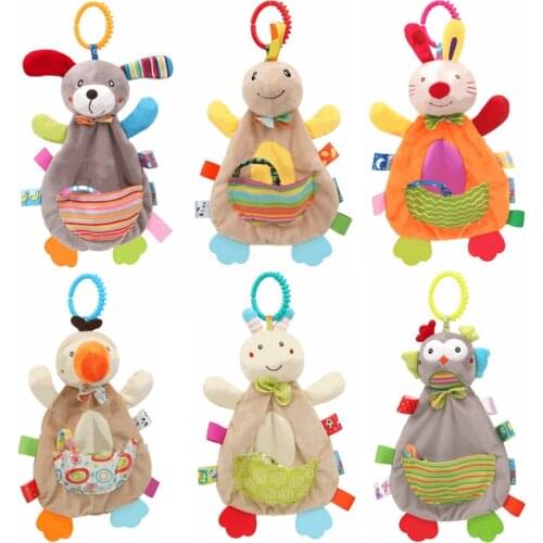 New Baby Rattles Mobile Soft Baby Toys For 0-12 Month Towel Bed Bell Cute Animal Christmas Crib Newborn Stroller Montessori Toy