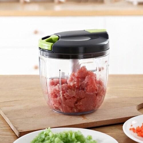 Manual Vegetable Fruit Cutter Food Chopper Kitchen Gadgets Nuts Grinder Mincer Shredder Hand Pull Garlic Onion Meat Masher