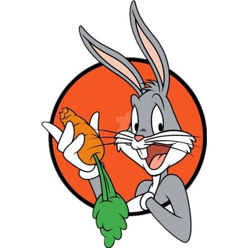 S40521# Self-adhesive Decal Carrot Bunny Car Sticker Waterproof Auto Decors on Bumper Rear Window
