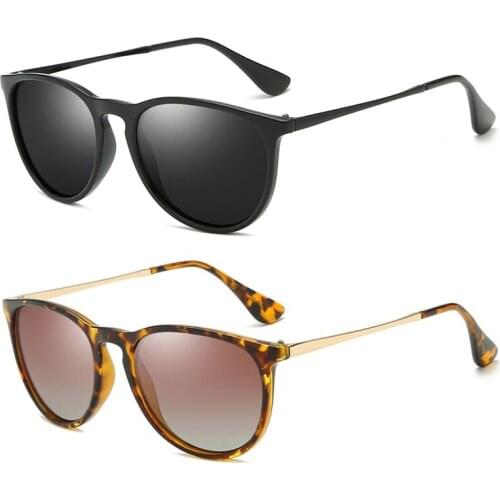 2-Pack Vintage Round Polarized Sunglasses for Women Men Designer Retro Mirrored Lens Fashion Unisex Sun Glasses UV400 Wholesales