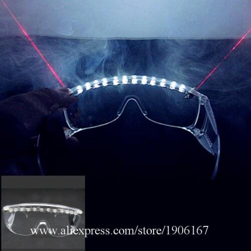 Led Luminous Red Laser Glasses Laserman Growing Light Up Glasses For Laser Show Party Supplies Christmas Halloween Decoration