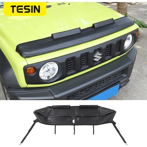 TESIN Black New Car Covers For Suzuki Jimny 2019 Car Engine Hood Cover Protector Exterior Accessories For Suzuki Jimny 2019 2020