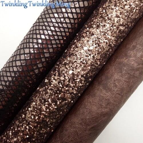 GOLD Glitter Fabric, Metallic Faux Fabric, Snake Synthetic Leather Fabric Sheets For Bow A4 21x29CM Twinkling Ming XM865