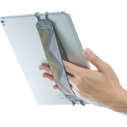 TFY Universal Non-slip Hand Strap Holder for Tablets, i Pad Pro, i Pad, i Pad mini 4, i Pad Air 2 and More - Wave/Gray