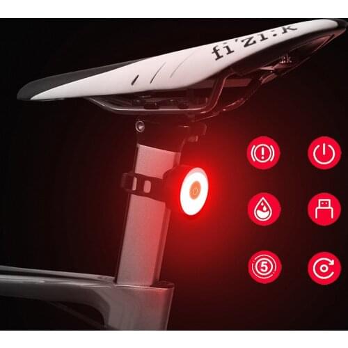 Bicycle Rear Light 5 Modes USB Rechargeable Bike Flashlight LED IPX6 Waterproof MTB Helmet Back Tail Light For Cycle accessories