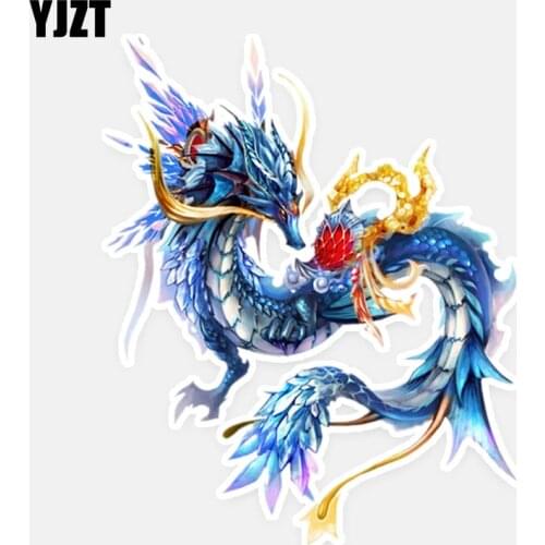 YJZT 12.2CM*15CM Personalized Animal Dragon PVC Car Sticker Decal 5-1083