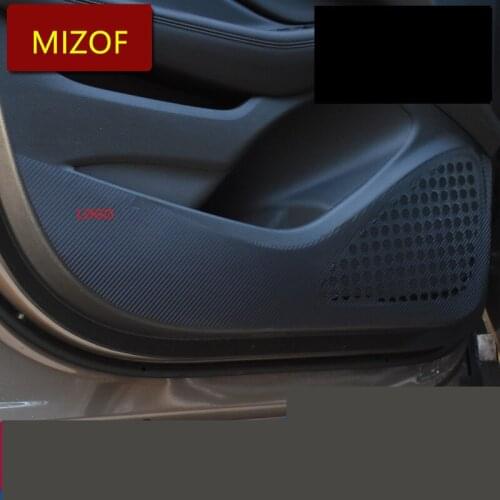 Carbon Fibre Doors Interior Panel Anti-kick Protective Sticker For Buick Excelle Verano Lacrosse Regal Envision CAB275