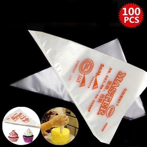 100Pcs Non-toxic Disposable Pastry Bags Cake Decoration Tools Kitchen Icing Food Preparation Bags Cake Piping Tools For Baking