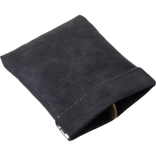 28GD Women Men Frosted Leather Mini Coin Change Purse Wallet Strong Metal Spring Closure Small Soft Bag