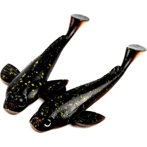 5pc Goby Soft Bait Fishing Lure Swimbaits 17g 12cm Black Jumping Dark Sleeper Jig T Tail Bass Lure Pesca Leurre Souple Brochet